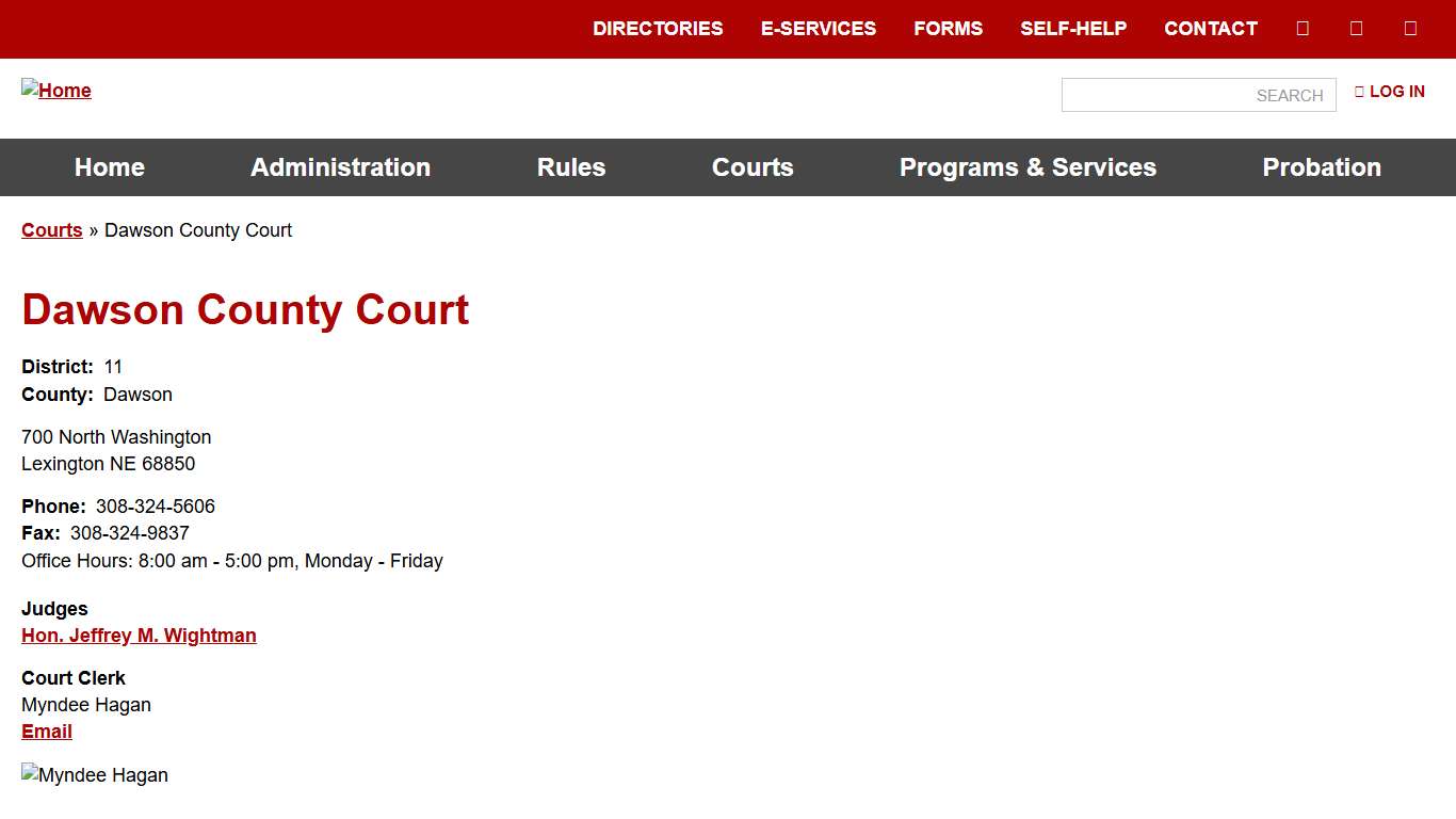 Dawson County Court | Nebraska Judicial Branch